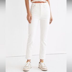 Madewell NWT Curvy Perfect Vintage Jeans Size 24 High Rise in Tile White